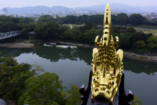 岡山城4階からの眺め